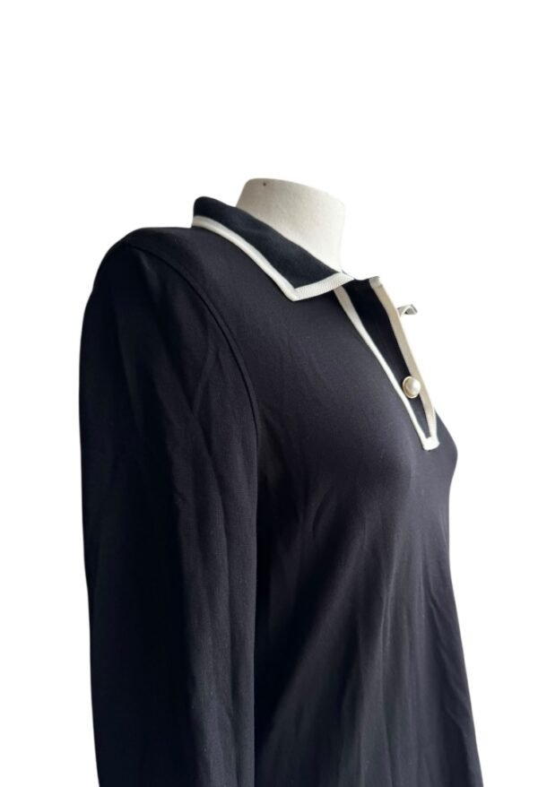 CAROLINA HERRERA - POLO BOTON JOYA BLCK-WHITE